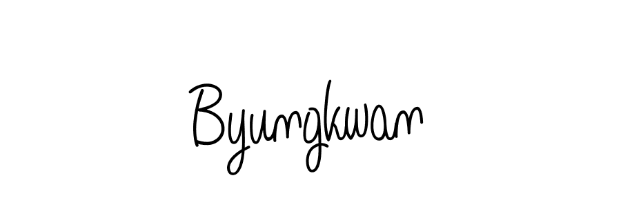 How to make Byungkwan name signature. Use Angelique-Rose-font-FFP style for creating short signs online. This is the latest handwritten sign. Byungkwan signature style 5 images and pictures png