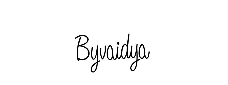 Make a beautiful signature design for name Byvaidya. With this signature (Angelique-Rose-font-FFP) style, you can create a handwritten signature for free. Byvaidya signature style 5 images and pictures png