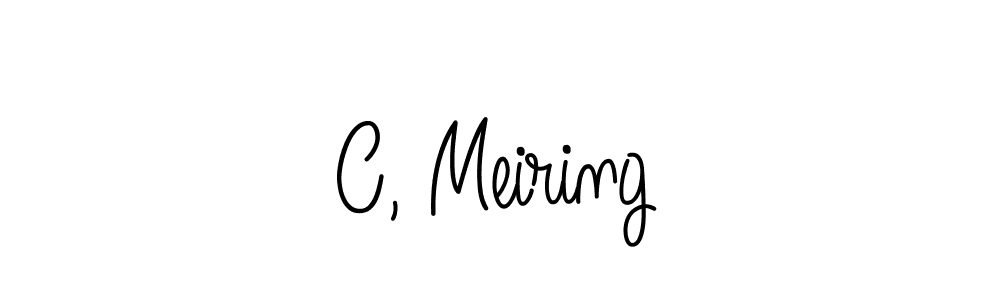 Design your own signature with our free online signature maker. With this signature software, you can create a handwritten (Angelique-Rose-font-FFP) signature for name C, Meiring. C, Meiring signature style 5 images and pictures png