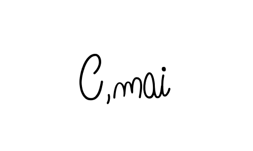 The best way (Angelique-Rose-font-FFP) to make a short signature is to pick only two or three words in your name. The name C,mai include a total of six letters. For converting this name. C,mai signature style 5 images and pictures png