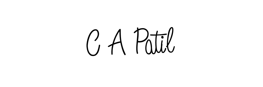 The best way (Angelique-Rose-font-FFP) to make a short signature is to pick only two or three words in your name. The name C A Patil include a total of six letters. For converting this name. C A Patil signature style 5 images and pictures png