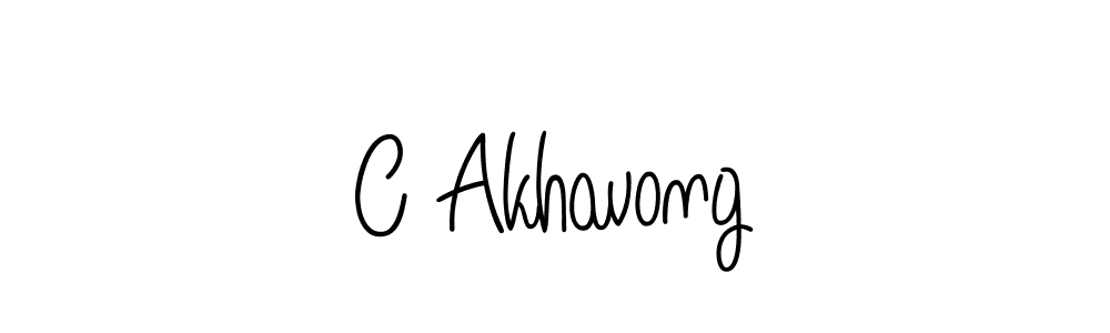 Use a signature maker to create a handwritten signature online. With this signature software, you can design (Angelique-Rose-font-FFP) your own signature for name C Akhavong. C Akhavong signature style 5 images and pictures png