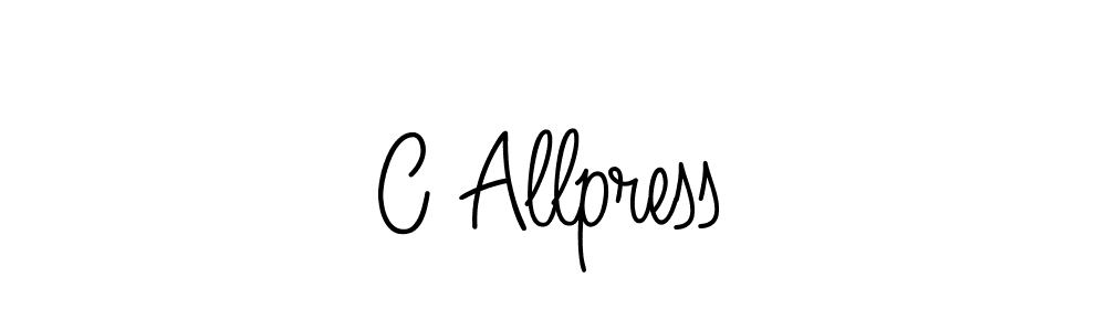 Create a beautiful signature design for name C Allpress. With this signature (Angelique-Rose-font-FFP) fonts, you can make a handwritten signature for free. C Allpress signature style 5 images and pictures png