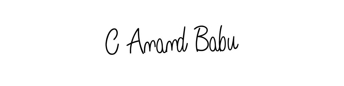 Use a signature maker to create a handwritten signature online. With this signature software, you can design (Angelique-Rose-font-FFP) your own signature for name C Anand Babu. C Anand Babu signature style 5 images and pictures png
