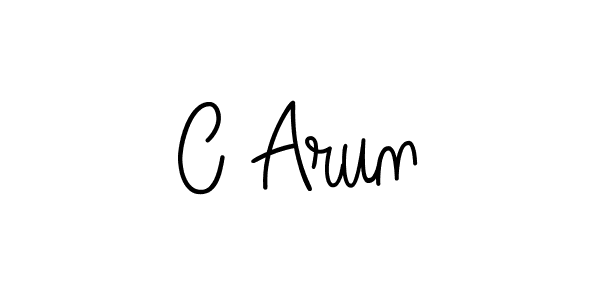 You should practise on your own different ways (Angelique-Rose-font-FFP) to write your name (C Arun) in signature. don't let someone else do it for you. C Arun signature style 5 images and pictures png