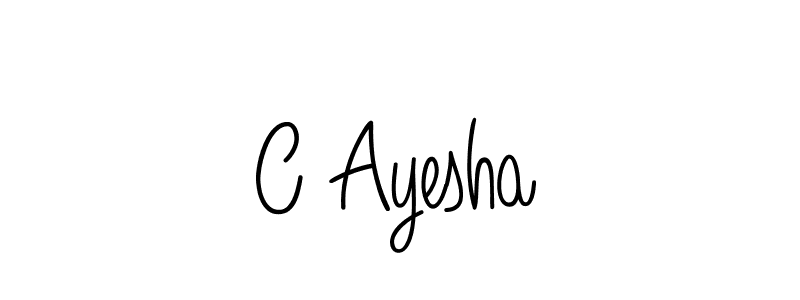 You should practise on your own different ways (Angelique-Rose-font-FFP) to write your name (C Ayesha) in signature. don't let someone else do it for you. C Ayesha signature style 5 images and pictures png