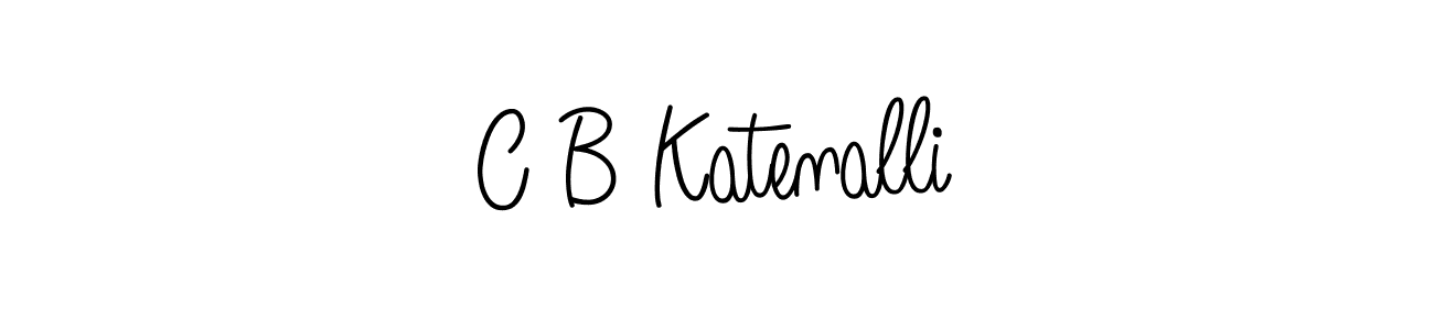 How to make C B Katenalli name signature. Use Angelique-Rose-font-FFP style for creating short signs online. This is the latest handwritten sign. C B Katenalli signature style 5 images and pictures png