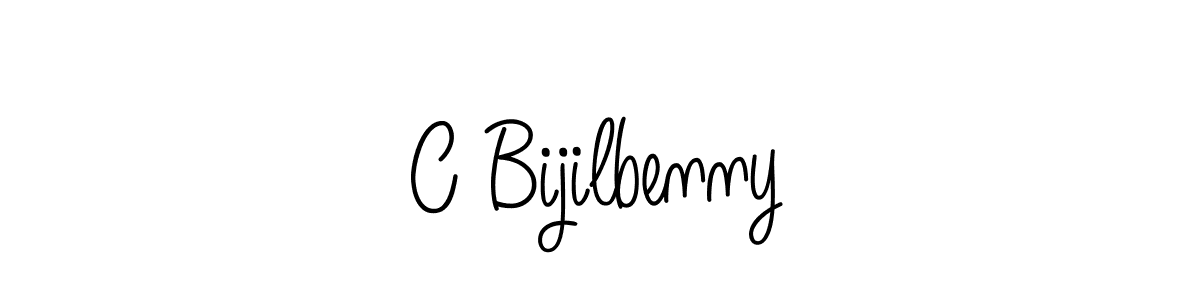 You should practise on your own different ways (Angelique-Rose-font-FFP) to write your name (C Bijilbenny) in signature. don't let someone else do it for you. C Bijilbenny signature style 5 images and pictures png