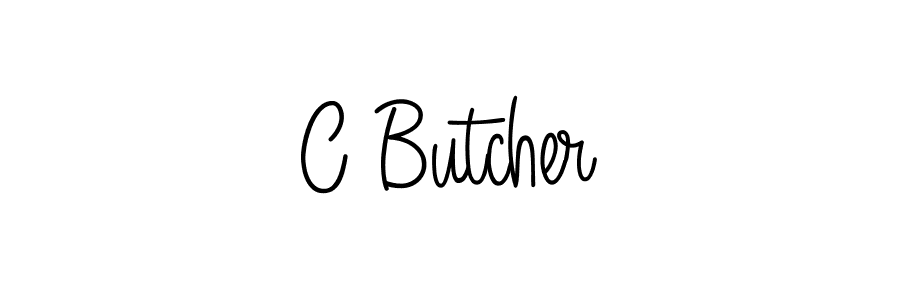 You should practise on your own different ways (Angelique-Rose-font-FFP) to write your name (C Butcher) in signature. don't let someone else do it for you. C Butcher signature style 5 images and pictures png