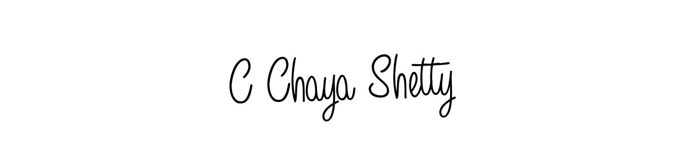 Design your own signature with our free online signature maker. With this signature software, you can create a handwritten (Angelique-Rose-font-FFP) signature for name C Chaya Shetty. C Chaya Shetty signature style 5 images and pictures png