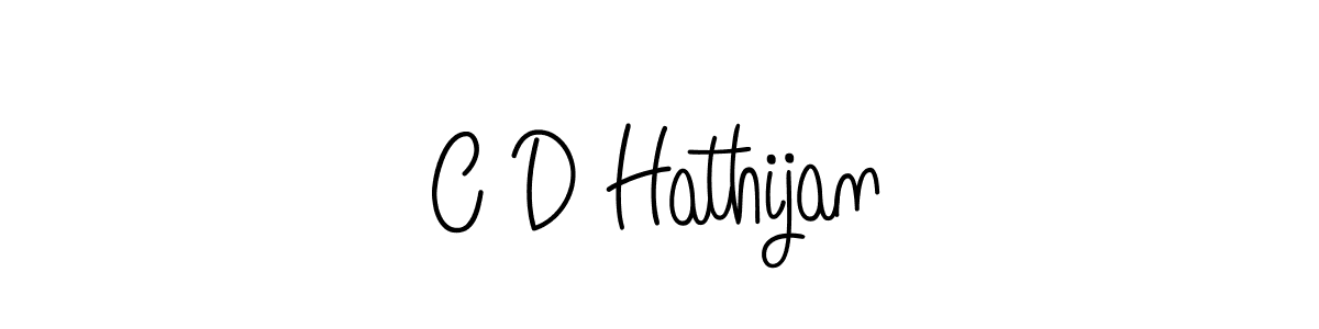 You should practise on your own different ways (Angelique-Rose-font-FFP) to write your name (C D Hathijan) in signature. don't let someone else do it for you. C D Hathijan signature style 5 images and pictures png