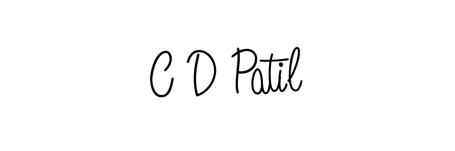 C D Patil stylish signature style. Best Handwritten Sign (Angelique-Rose-font-FFP) for my name. Handwritten Signature Collection Ideas for my name C D Patil. C D Patil signature style 5 images and pictures png