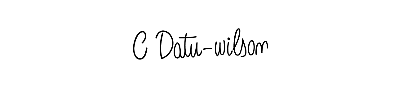 Use a signature maker to create a handwritten signature online. With this signature software, you can design (Angelique-Rose-font-FFP) your own signature for name C Datu-wilson. C Datu-wilson signature style 5 images and pictures png