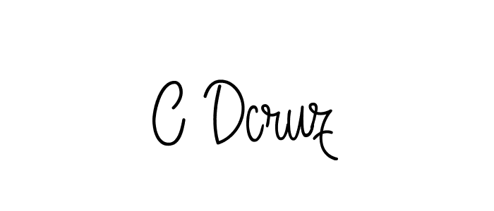 Use a signature maker to create a handwritten signature online. With this signature software, you can design (Angelique-Rose-font-FFP) your own signature for name C Dcruz. C Dcruz signature style 5 images and pictures png