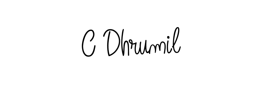 Use a signature maker to create a handwritten signature online. With this signature software, you can design (Angelique-Rose-font-FFP) your own signature for name C Dhrumil. C Dhrumil signature style 5 images and pictures png