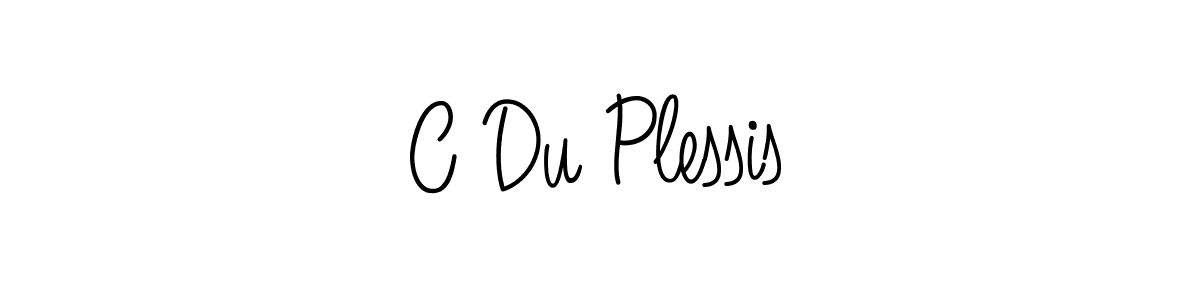 Make a beautiful signature design for name C Du Plessis. With this signature (Angelique-Rose-font-FFP) style, you can create a handwritten signature for free. C Du Plessis signature style 5 images and pictures png