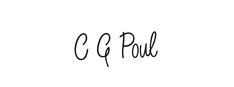 Use a signature maker to create a handwritten signature online. With this signature software, you can design (Angelique-Rose-font-FFP) your own signature for name C G Poul. C G Poul signature style 5 images and pictures png