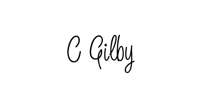 You should practise on your own different ways (Angelique-Rose-font-FFP) to write your name (C Gilby) in signature. don't let someone else do it for you. C Gilby signature style 5 images and pictures png