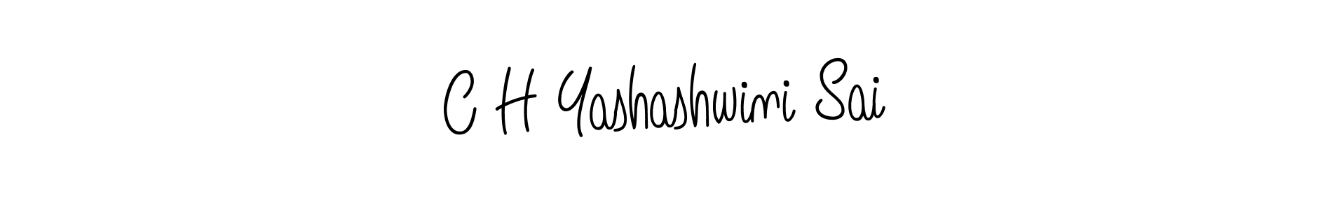 You should practise on your own different ways (Angelique-Rose-font-FFP) to write your name (C H Yashashwini Sai) in signature. don't let someone else do it for you. C H Yashashwini Sai signature style 5 images and pictures png