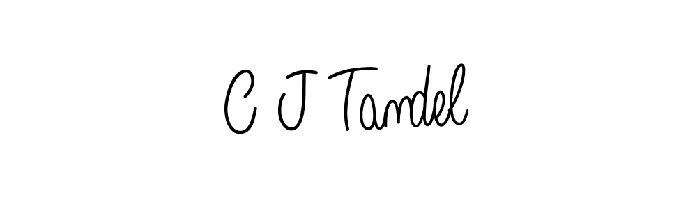 Make a beautiful signature design for name C J Tandel. With this signature (Angelique-Rose-font-FFP) style, you can create a handwritten signature for free. C J Tandel signature style 5 images and pictures png