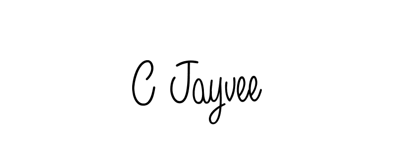 Make a beautiful signature design for name C Jayvee. With this signature (Angelique-Rose-font-FFP) style, you can create a handwritten signature for free. C Jayvee signature style 5 images and pictures png
