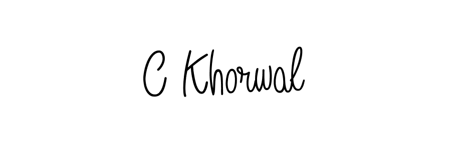 C Khorwal stylish signature style. Best Handwritten Sign (Angelique-Rose-font-FFP) for my name. Handwritten Signature Collection Ideas for my name C Khorwal. C Khorwal signature style 5 images and pictures png