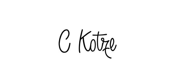 How to make C Kotze signature? Angelique-Rose-font-FFP is a professional autograph style. Create handwritten signature for C Kotze name. C Kotze signature style 5 images and pictures png