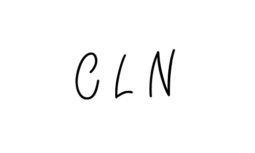 Make a beautiful signature design for name C L N. With this signature (Angelique-Rose-font-FFP) style, you can create a handwritten signature for free. C L N signature style 5 images and pictures png