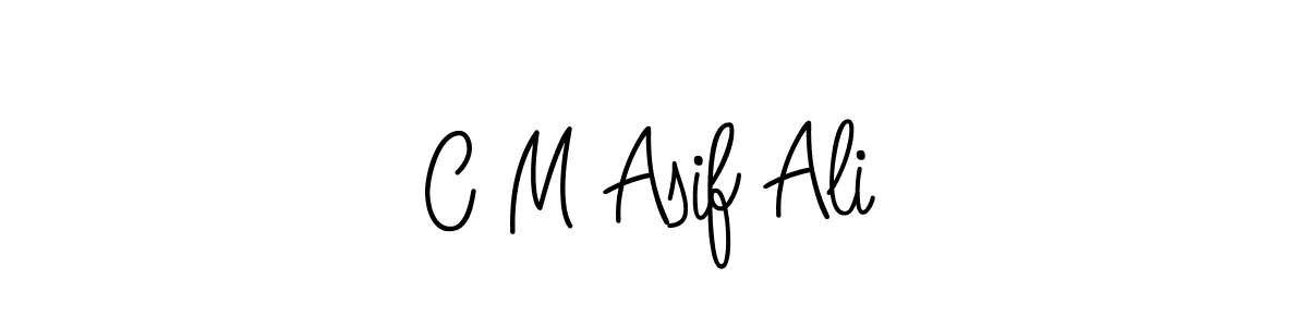 How to make C M Asif Ali name signature. Use Angelique-Rose-font-FFP style for creating short signs online. This is the latest handwritten sign. C M Asif Ali signature style 5 images and pictures png