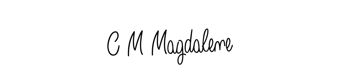 How to make C M Magdalene name signature. Use Angelique-Rose-font-FFP style for creating short signs online. This is the latest handwritten sign. C M Magdalene signature style 5 images and pictures png