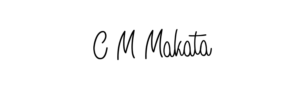 You should practise on your own different ways (Angelique-Rose-font-FFP) to write your name (C M Makata) in signature. don't let someone else do it for you. C M Makata signature style 5 images and pictures png