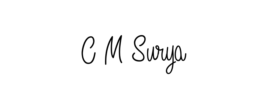 Best and Professional Signature Style for C M Surya. Angelique-Rose-font-FFP Best Signature Style Collection. C M Surya signature style 5 images and pictures png