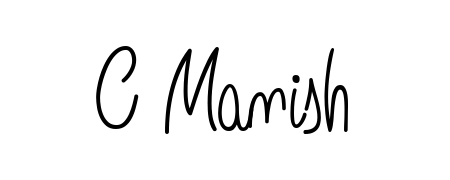 An effortless, minimalist signature concept for C Manish using Angelique-Rose-font-FFP design. Clean lines that look great on any document. C Manish signature style 5 images and pictures png