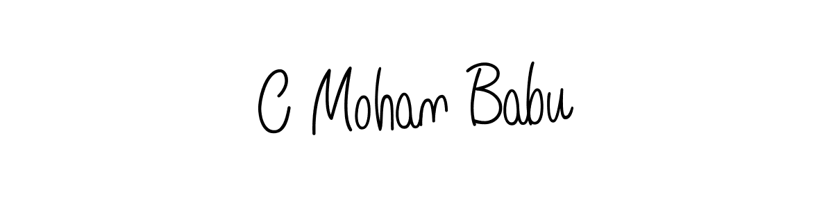 The best way (Angelique-Rose-font-FFP) to make a short signature is to pick only two or three words in your name. The name C Mohan Babu include a total of six letters. For converting this name. C Mohan Babu signature style 5 images and pictures png