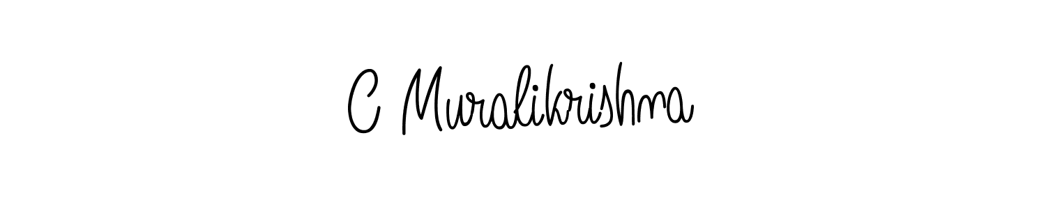 The best way (Angelique-Rose-font-FFP) to make a short signature is to pick only two or three words in your name. The name C Muralikrishna include a total of six letters. For converting this name. C Muralikrishna signature style 5 images and pictures png