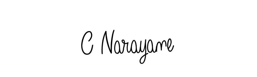 Design your own signature with our free online signature maker. With this signature software, you can create a handwritten (Angelique-Rose-font-FFP) signature for name C Narayane. C Narayane signature style 5 images and pictures png