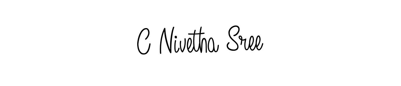 Create a beautiful signature design for name C Nivetha Sree. With this signature (Angelique-Rose-font-FFP) fonts, you can make a handwritten signature for free. C Nivetha Sree signature style 5 images and pictures png