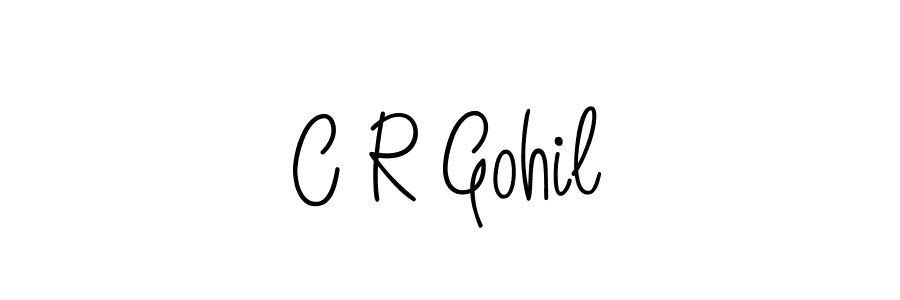 Angelique-Rose-font-FFP is a professional signature style that is perfect for those who want to add a touch of class to their signature. It is also a great choice for those who want to make their signature more unique. Get C R Gohil name to fancy signature for free. C R Gohil signature style 5 images and pictures png