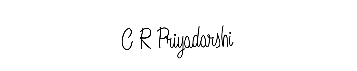 The best way (Angelique-Rose-font-FFP) to make a short signature is to pick only two or three words in your name. The name C R Priyadarshi include a total of six letters. For converting this name. C R Priyadarshi signature style 5 images and pictures png