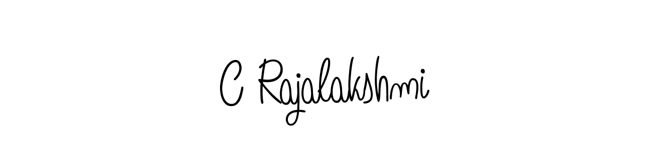 You should practise on your own different ways (Angelique-Rose-font-FFP) to write your name (C Rajalakshmi) in signature. don't let someone else do it for you. C Rajalakshmi signature style 5 images and pictures png