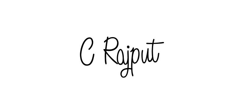 Make a beautiful signature design for name C Rajput. With this signature (Angelique-Rose-font-FFP) style, you can create a handwritten signature for free. C Rajput signature style 5 images and pictures png