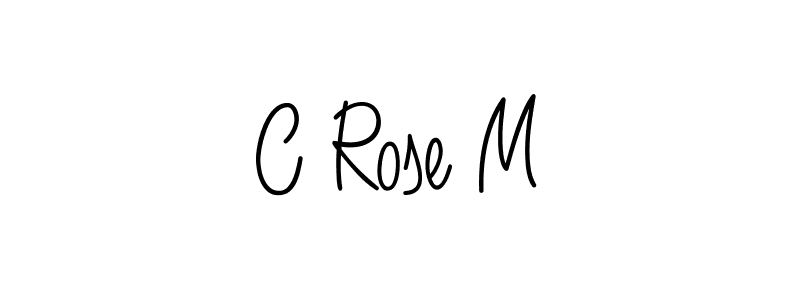 C Rose M stylish signature style. Best Handwritten Sign (Angelique-Rose-font-FFP) for my name. Handwritten Signature Collection Ideas for my name C Rose M. C Rose M signature style 5 images and pictures png