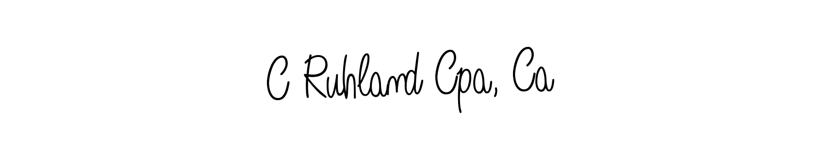 Make a beautiful signature design for name C Ruhland Cpa, Ca. With this signature (Angelique-Rose-font-FFP) style, you can create a handwritten signature for free. C Ruhland Cpa, Ca signature style 5 images and pictures png