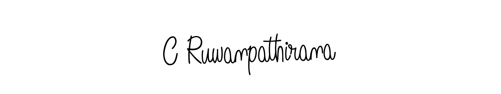 Make a beautiful signature design for name C Ruwanpathirana. With this signature (Angelique-Rose-font-FFP) style, you can create a handwritten signature for free. C Ruwanpathirana signature style 5 images and pictures png