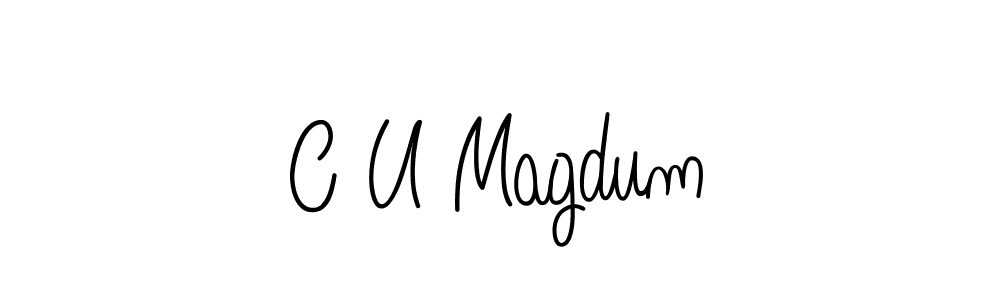 The best way (Angelique-Rose-font-FFP) to make a short signature is to pick only two or three words in your name. The name C U Magdum include a total of six letters. For converting this name. C U Magdum signature style 5 images and pictures png