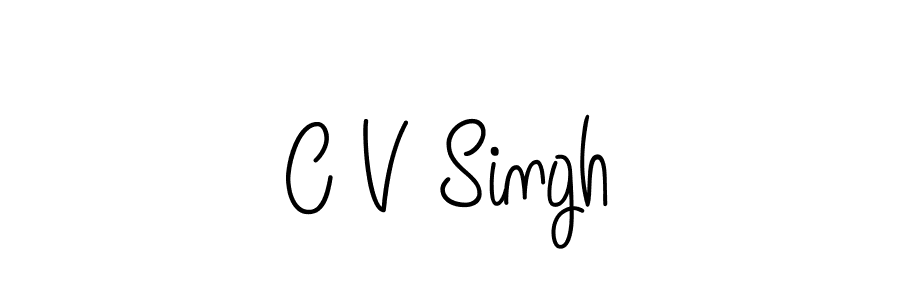 Make a beautiful signature design for name C V Singh. With this signature (Angelique-Rose-font-FFP) style, you can create a handwritten signature for free. C V Singh signature style 5 images and pictures png