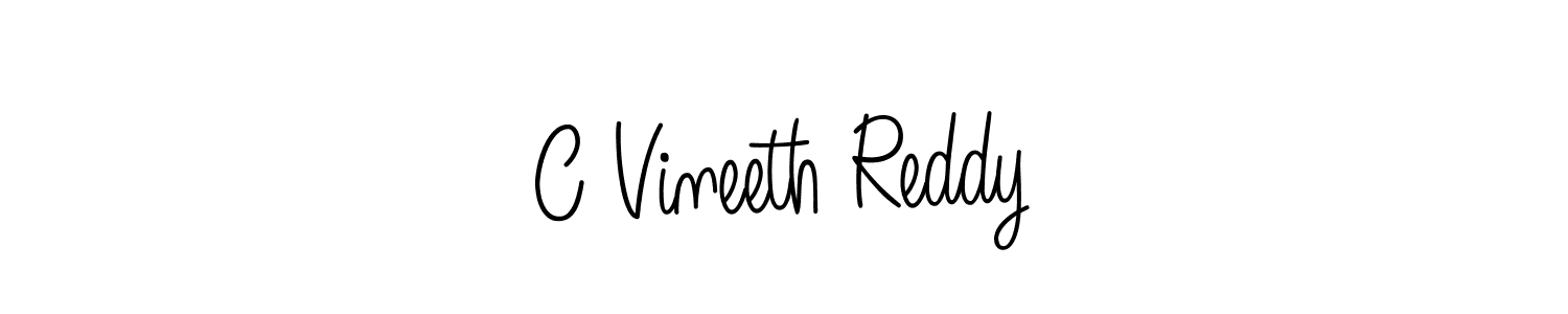 Also we have C Vineeth Reddy name is the best signature style. Create professional handwritten signature collection using Angelique-Rose-font-FFP autograph style. C Vineeth Reddy signature style 5 images and pictures png
