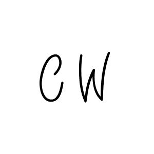 Make a beautiful signature design for name C W. Use this online signature maker to create a handwritten signature for free. C W signature style 5 images and pictures png