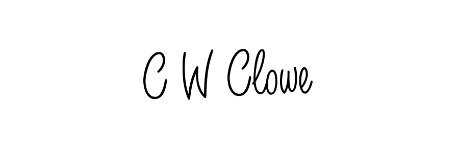 Make a beautiful signature design for name C W Clowe. Use this online signature maker to create a handwritten signature for free. C W Clowe signature style 5 images and pictures png