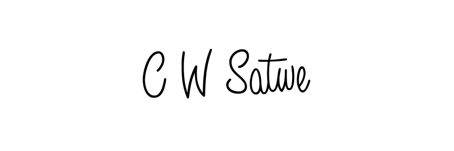 The best way (Angelique-Rose-font-FFP) to make a short signature is to pick only two or three words in your name. The name C W Satwe include a total of six letters. For converting this name. C W Satwe signature style 5 images and pictures png